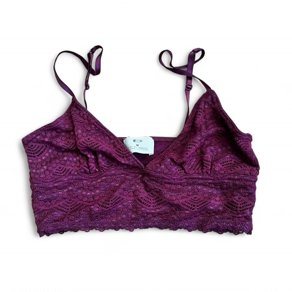 Urban Outfitters Other - Urban Outfitters Pins and Needles lace Bralette Burgundy Size M
